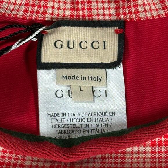 Gucci Tartan Plaid Dog Jacket Red Green White NWT Size L - Picture 3 of 9